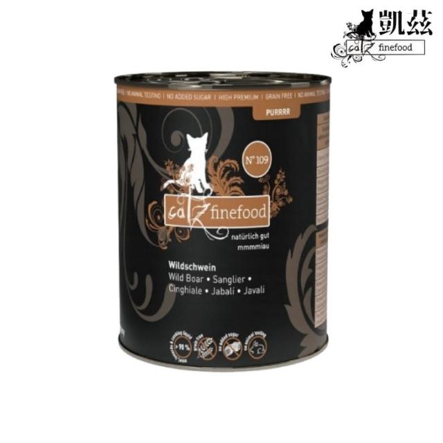【Catz finefood 德國凱茲】單一純肉低敏 無穀貓專用主食罐 400g*6罐組(貓罐、貓主食罐)