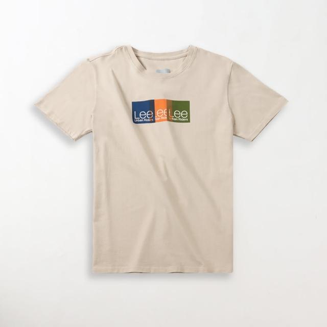 【Lee】出清品-男裝 短袖T恤 / 疊影方框 小LOGO 共2色 標準版型 / UR 系列(LL22022397W / LL220223K14)