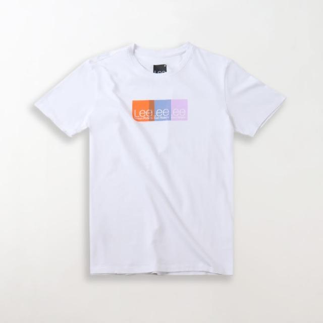 【Lee】出清品-男裝 短袖T恤 / 疊影方框 小LOGO 共2色 標準版型 / UR 系列(LL22022397W / LL220223K14)