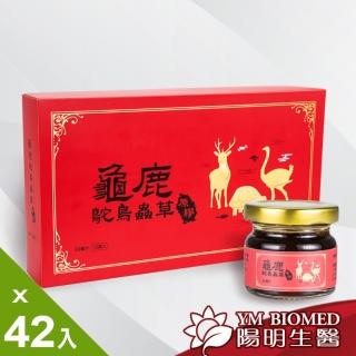 【YM BIOMED 陽明生醫】龜鹿鴕鳥蟲草原膠10瓶x4盒(加贈2瓶)