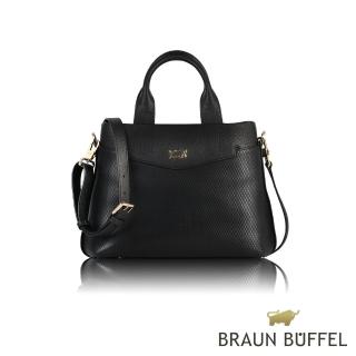 【BRAUN BUFFEL 德國小金牛】台灣總代理 原野 手提包-黑色(BF690-57-BK)