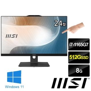 【MSI 微星】Modern AM242TP 11M-1266TW 24型(i7-1165G7/8GB DDR4/512G PCIE/W11/10點觸控)