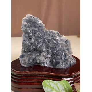 【Cocozy世界水晶原礦】內蒙方鉛共生軟糖藍螢石(消磁化煞增能量)