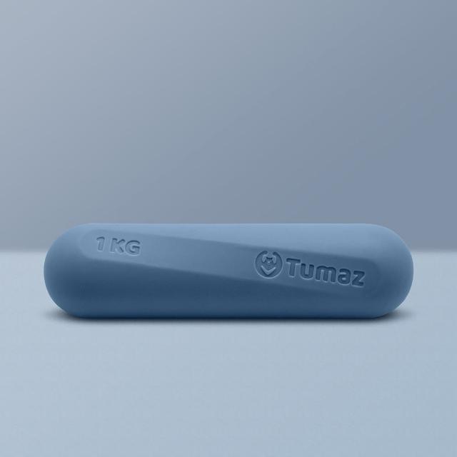 【Tumaz 月熊】1KG迷你啞鈴(一體成型 環保材質 莫蘭迪色系)