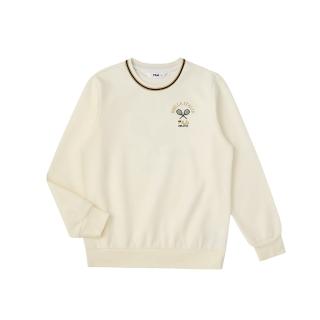 【FILA】KIDS 童網球長袖上衣-米白(1TEV-8415-IV)