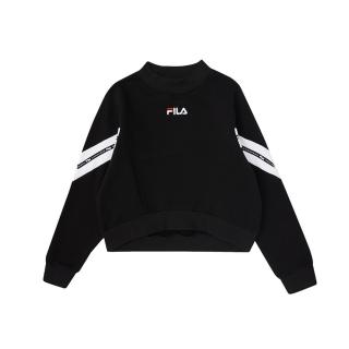 【FILA】KIDS 女童長袖圓領T恤-黑色(5TEV-8447-BK)