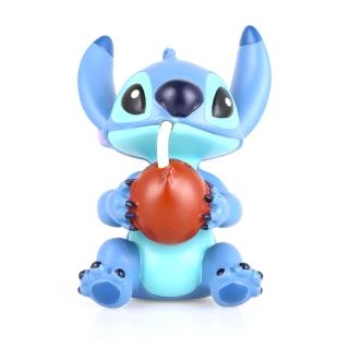 【Enesco】精品家飾 Disney 迪士尼 星際寶貝 史迪奇喝椰子水居家擺飾