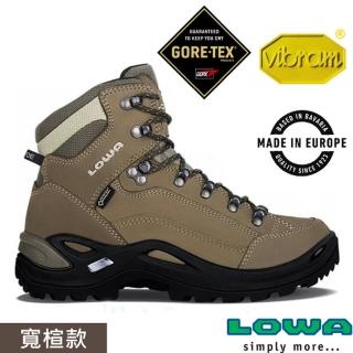 【LOWA】女 歐洲製造 RENEGADE GTX 中筒防水透氣多功能健行鞋/寬楦.登山鞋(LW320968-0718 軟石褐)