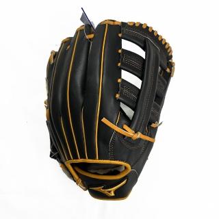【MIZUNO 美津濃】棒球手套  外野手 雙十字 13吋 黑X橘(1ATGH21517)