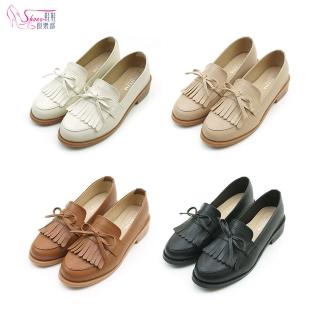 【ShoesClub 鞋鞋俱樂部】MIT流蘇蝴蝶結樂福鞋 女鞋 024-CM2722
