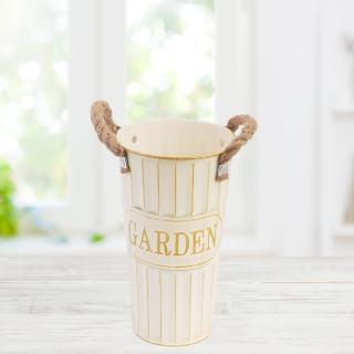 【TRENY】高款復古鐵皮花盆-小