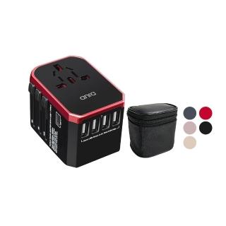 【anra】全球通用旅行萬用轉接頭(4USB+Type-C 5.6A 萬國轉接頭 旅充 電源轉接頭 插座 充電器 多項認證)