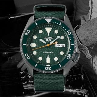 【SEIKO 精工】5 Sports 系列機械錶-42.5mm綠帆布(SRPD77K1/4R36-07G0H)