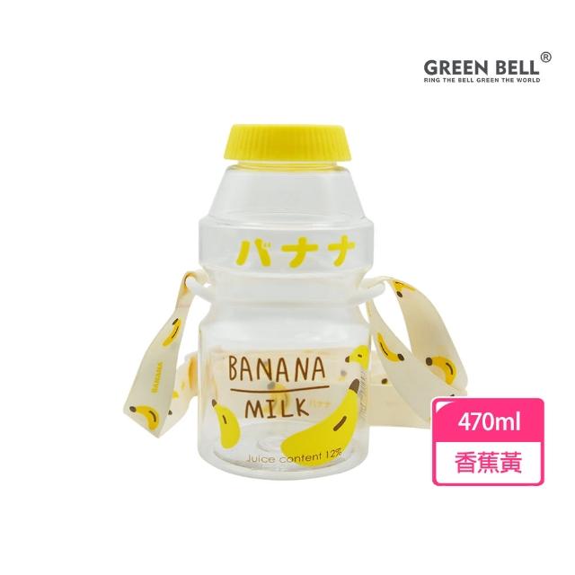 【GREEN BELL 綠貝】透明水果口愛多多瓶水壺470ml-附背帶(兒童 幼兒 開學 可愛 耐摔 不含BPA)