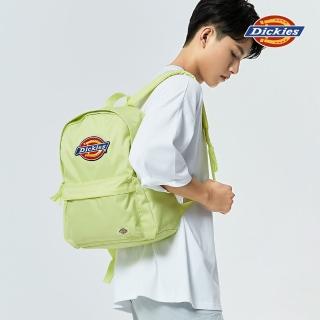 【Dickies】男女款綠黃色Logo印花圖案後背包｜DK008935D03