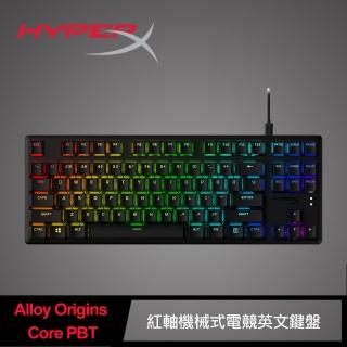 【HP 惠普】HyperX Alloy Origins Core PBT-紅軸機械式電競英文鍵盤(639N7AA#ABA)