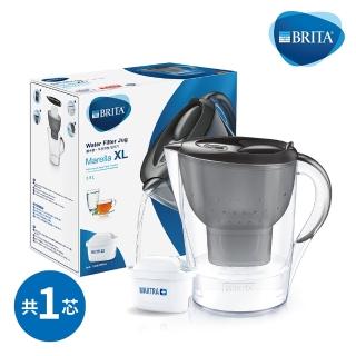 【BRITA】Marella馬利拉濾水壺_曜石黑(內含1入濾芯)