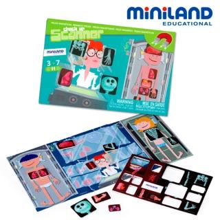 【西班牙Miniland】身體X光磁鐵遊戲板(STEM玩教具/附19枚磁鐵)