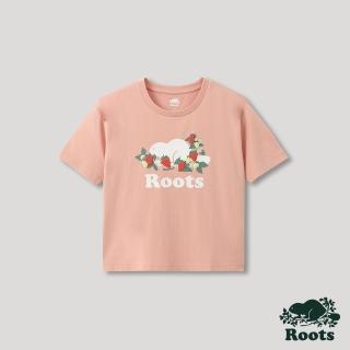 【Roots】Roots女裝-回歸根源系列 草莓海狸短袖T恤(粉紅色)