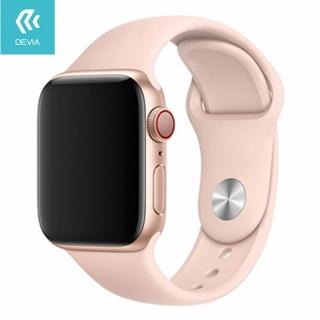 【DEVIA】Apple Watch 矽膠錶帶42/44/45mm共用款-粉色(適用Apple Watch 42/44/45mm)