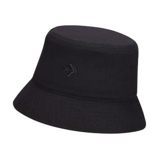 【CONVERSE】HERRINGBONE BUCKET HAT 漁夫帽 休閒帽 男帽 女帽 黑色(10023837-A02)