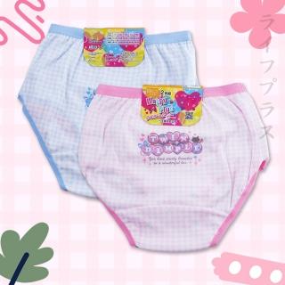 英文字格子女童三角內褲-63264/橫條星星女童三角內褲-63446-2件X4卡(三角褲)