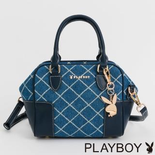 【PLAYBOY】手提包附長背帶 Hot Summer系列(藍色)