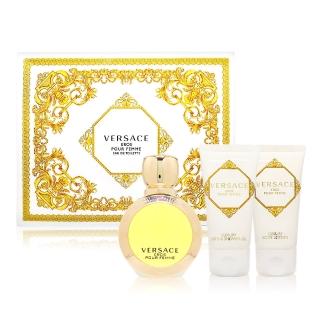 【VERSACE 凡賽斯】Eros Pour Femme 艾諾斯愛神女性淡香水禮盒(平行輸入)