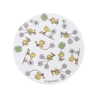 【小禮堂】Snoopy 糊塗史塔客 圓形吸水杯墊 《白滿版款》(平輸品)