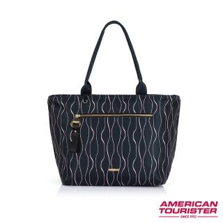 【AMERICAN TOURISTER 美國旅行者】ALIZEE女用抗菌時尚托特包(藍波浪)
