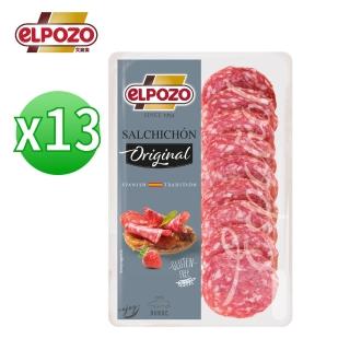 【Elpozo艾波索】西班牙 薩拉諾香腸切片80g x15入 箱購(口感扎實 鹹中帶甘 效期20221210)