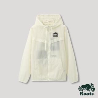 【Roots】Roots 女裝- 山林漫步系列 半透明可收納式連帽外套(椰奶色)