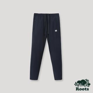 【Roots】Roots 女裝- 山林漫步系列 海狸LOGO輕薄長褲(藍色)