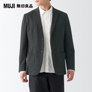 【MUJI 無印良品】男撥水加工聚酯纖維彈性西裝外套(共3色)