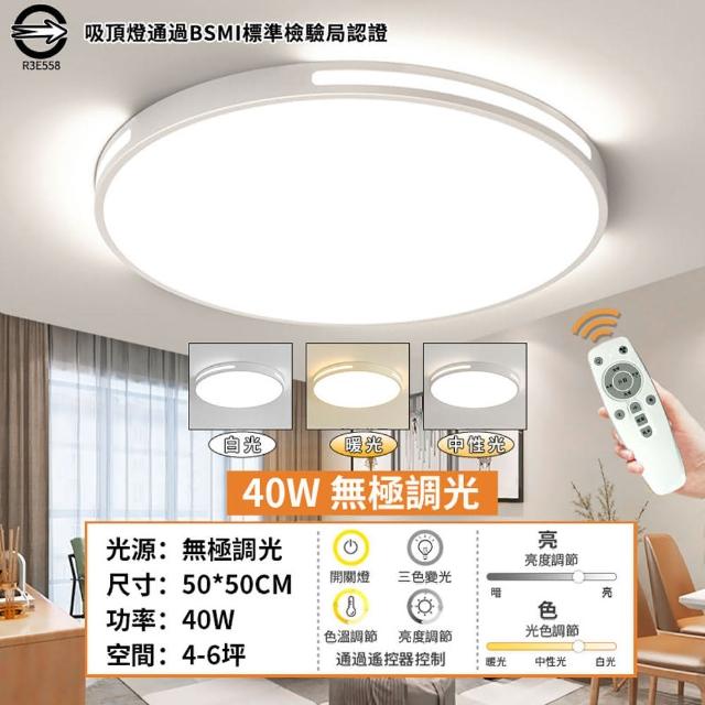 【Ligk萊客】吸頂燈 40W超薄客廳燈 BSMI認證:R3E558(吸頂燈/led吸頂燈/客廳燈)