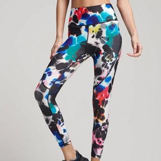 【Superdry】女裝 運動緊身褲 CORE 7/8 TIGHT(印花墨染)