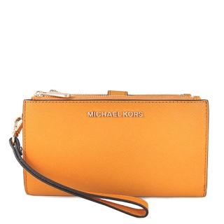 【Michael Kors】防刮皮革雙層手機長夾-黃