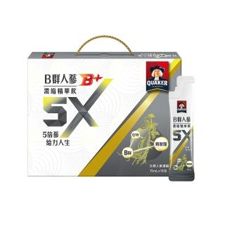 【QUAKER 桂格】5X B群人蔘濃縮精華飲禮盒15ml×16入×1盒(共16入 送禮推薦/中秋禮盒)
