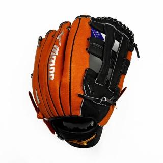 【MIZUNO 美津濃】壘球手套 外野 13吋 井字檔 橘X黑(1ATGS21970 0951)