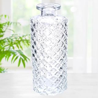 【TRENY】復古玻璃花瓶花器-巴黎菱紋