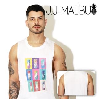 【J.J.MALIBU】壞男孩大袖口背心_BAD BOY TANK TOP - PINEAPPLE POP ART