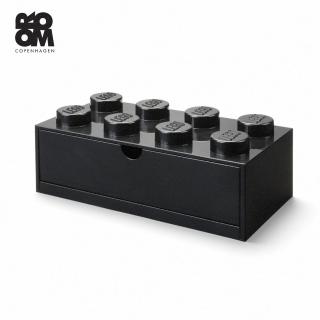 【LEGO 樂高】Room Copenhagen 4021 LEGO Desk Drawer 8 樂高 神秘黑Black(大型積木收納箱桌上抽屜8凸)