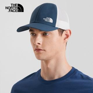 【The North Face】北面男女款藍白撞色舒適透氣戶外遮陽運動帽｜5FY2HDC