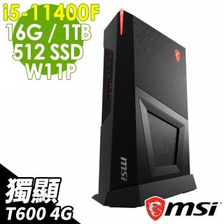 【MSI 微星】Trident 3 11SA-210TW i5-11400F/16G/512SSD+1TB/T600 4G/W11升級W11P(薄型電競電腦)