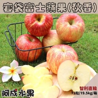 【阿成水果】智利套袋富士秋香蘋果(72粒/19.5kg/箱)