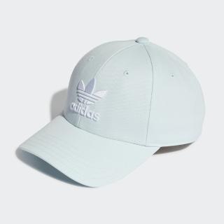 【adidas 愛迪達】帽子 運動帽 棒球帽 遮陽帽 三葉草 淺綠 HL9325