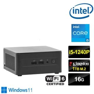 【Intel 英特爾】NUC平台i5十二核{光燄戰狼W} Win11迷你電腦(i5-1240P/16G/1TB M.2)