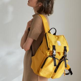 【EverSimple】Reese+Ivy 不含內袋(活力黃 後背包 台灣製造 防潑水 輕 皺尼龍 大容量 筆電包 可放A4)