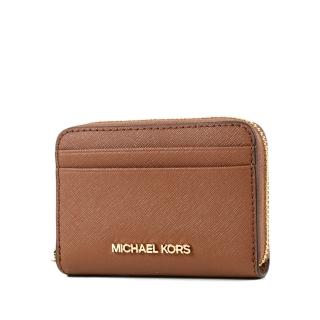【Michael Kors】防刮皮革拉鍊零錢包/卡包-焦糖色