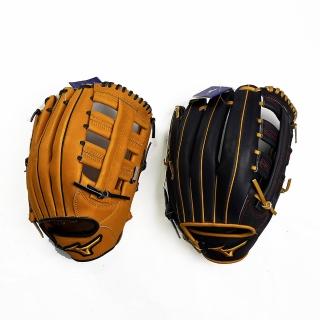 【MIZUNO 美津濃】棒球手套  外野手 雙十字 13吋 黑X橘(1ATGH21517)